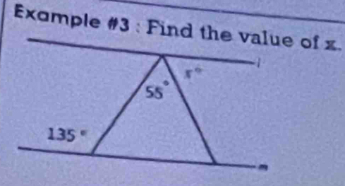 Example #3 : Find the value of x.