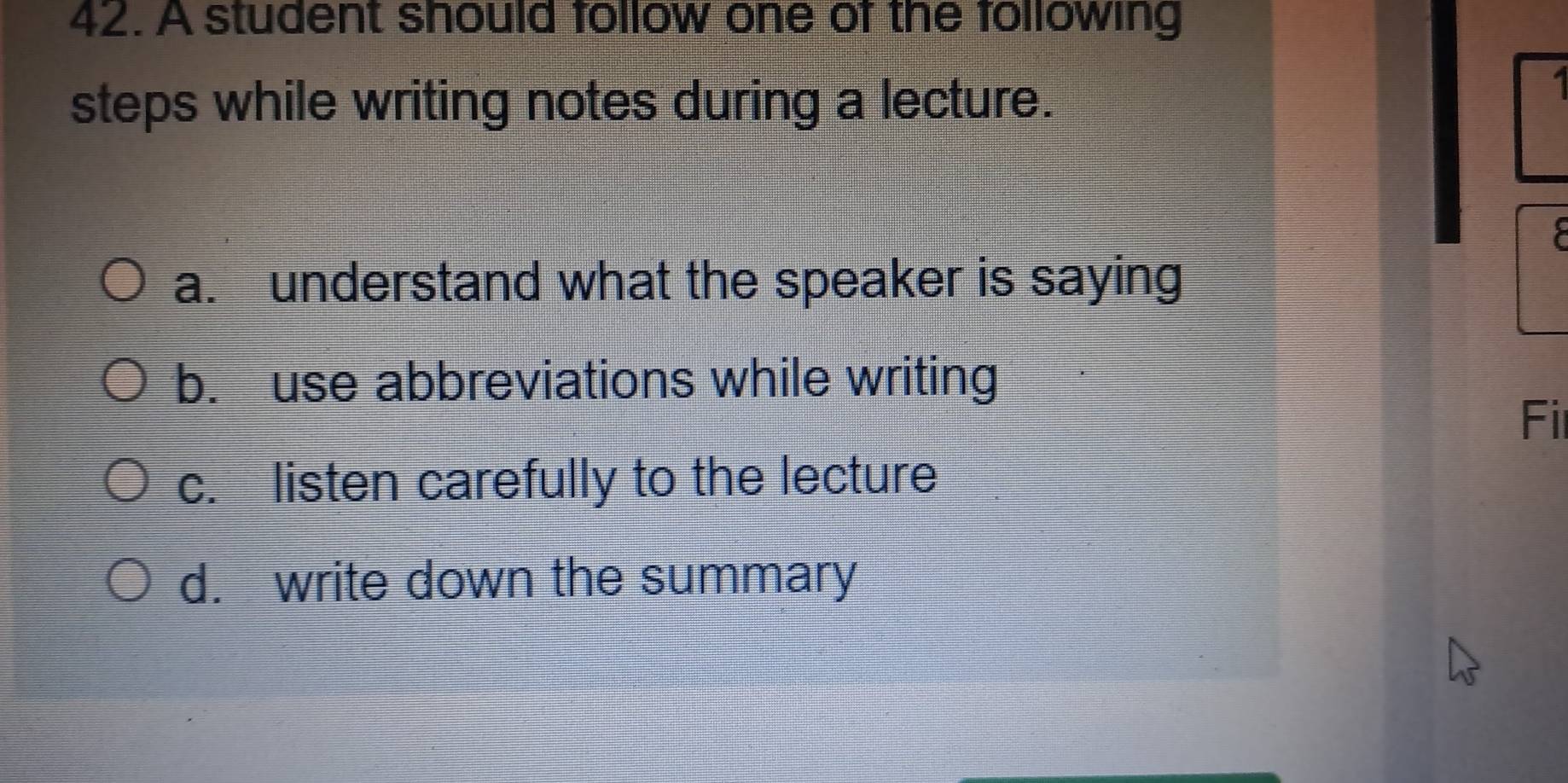 Solved: A student should follow one of the following steps while ...