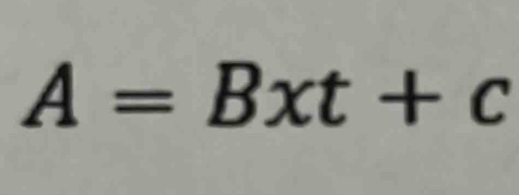 A=Bxt+c