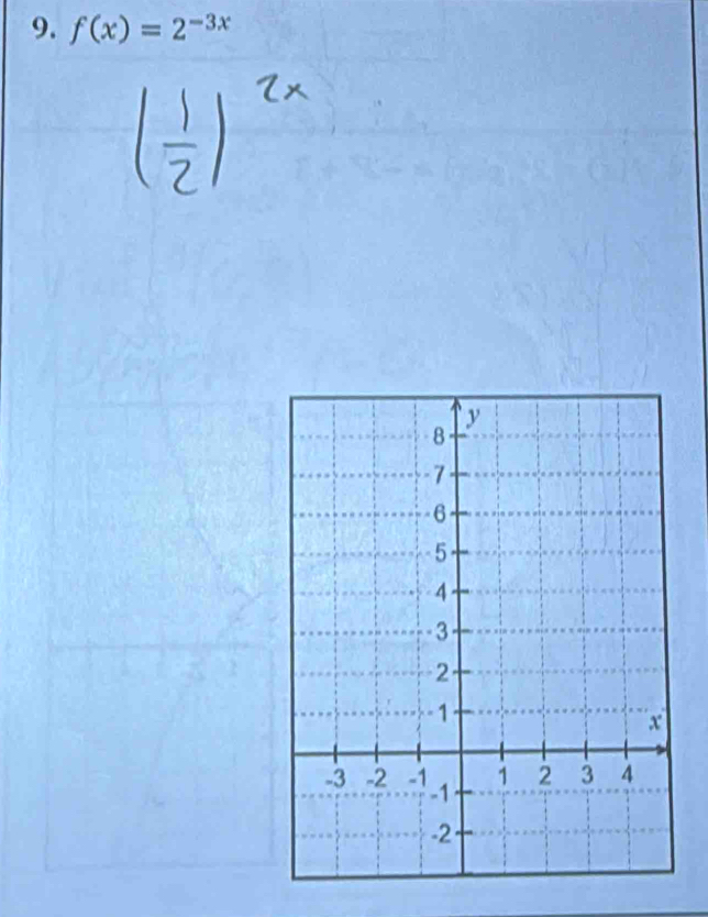 f(x)=2^(-3x)