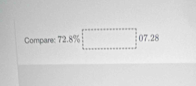 Compare; 72.8% □ 0.□ 07.28