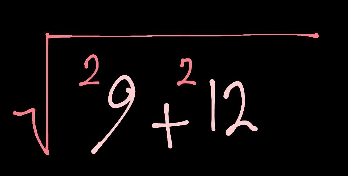 sqrt(^2)9+^212