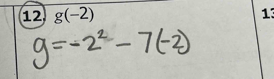 g(-2) 13