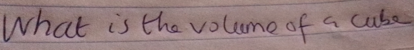 What is the volume of a cuse