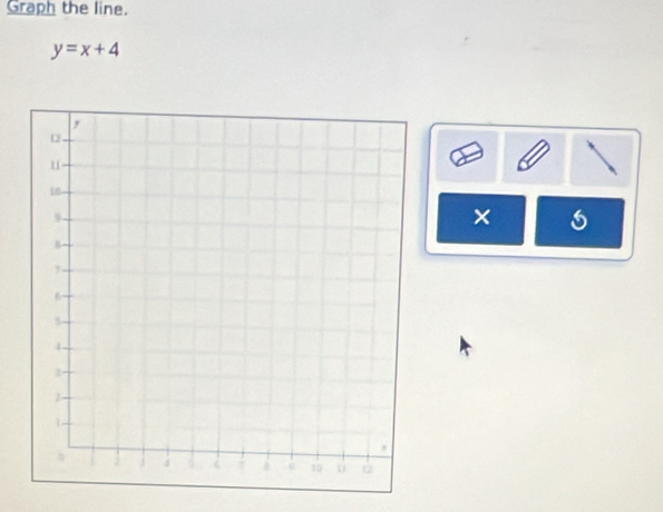 Graph the line.
y=x+4
×