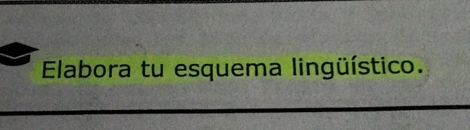 Elabora tu esquema lingüístico.