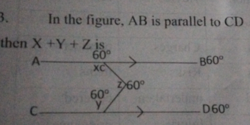 In the figure, AB is parallel to CD