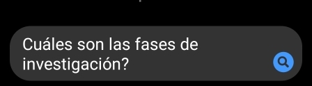 Cuáles son las fases de 
investigación?