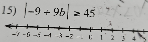 |-9+9b|≥ 45
3 4 5