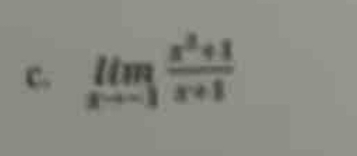 limlimits _xto -1 (x^2+1)/x+1 