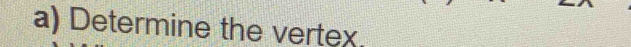 Determine the vertex.