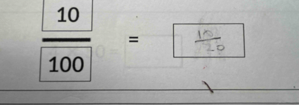 frac  10 100= □ 