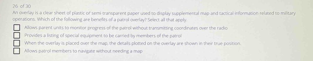 Solved: of 30 An overlay is a clear sheet of plastic or semi ...