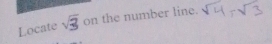 Locate sqrt(3) on the number line.