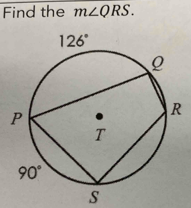 Find the m∠ QRS.
s