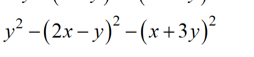 y^2-(2x-y)^2-(x+3y)^2