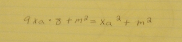 9* a· 8+m^2=xa^2+m^2