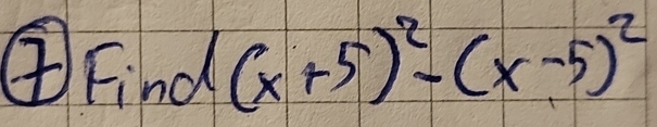 Find (x+5)^2-(x-5)^2