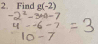 Find g(-2)