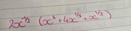 2x^(-1/2)(x^3+4x^(1/3)+x^(1/2))