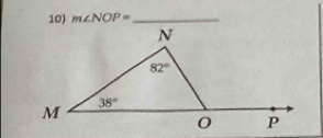 m∠ NOP= _