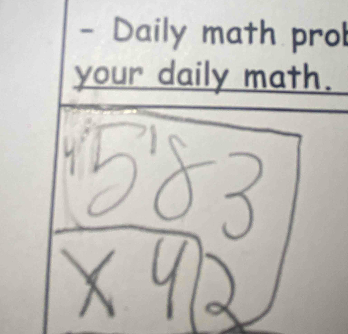 Daily math prob 
your daily math.