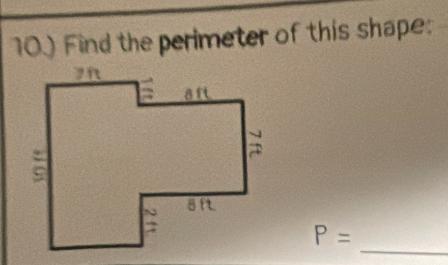 Find the perimeter of this shape: 
_
P=