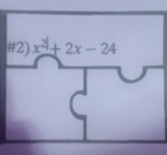 #2) x^2+2x-24