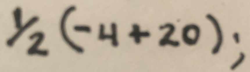 ^1/_2(-4+20);