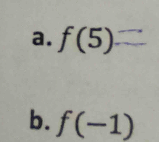 f(5)
b. f(-1)