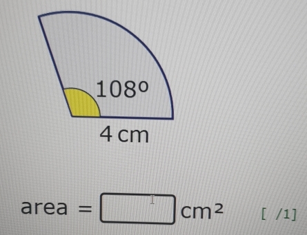 ar ea=□ cm^2 [ /1]