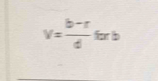 v= (b-r)/d frh