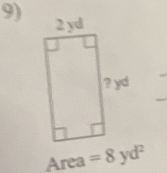 Area=8yd^2