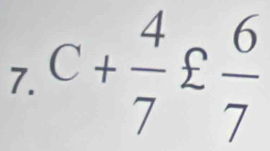 C+ 4/7 xi  6/7  _  ^circ 