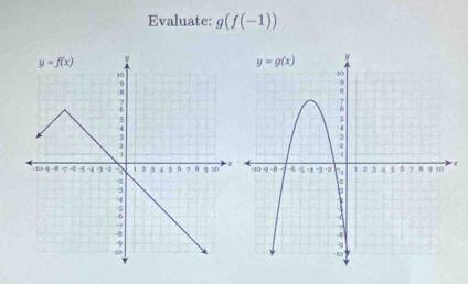 Evaluate: g(f(-1))
x