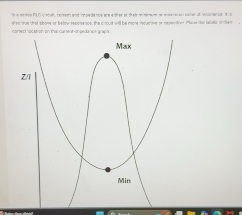 Solved: In a series RLC circuit, current and impedance are either at ...