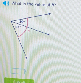 What is the value of h?
□°
Submlt