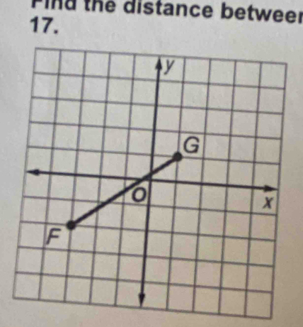 Find the distance betweer
17.