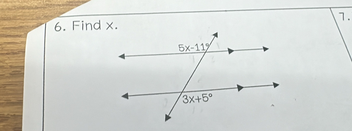 Find x.