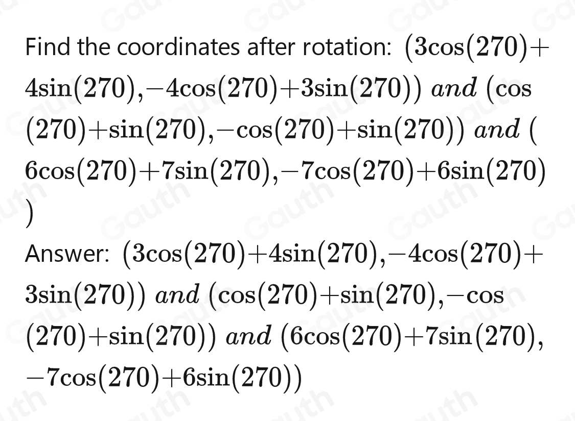 Solved: Identify the domain of an image that has been rotated 270 ...
