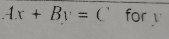 4x+By=C for y