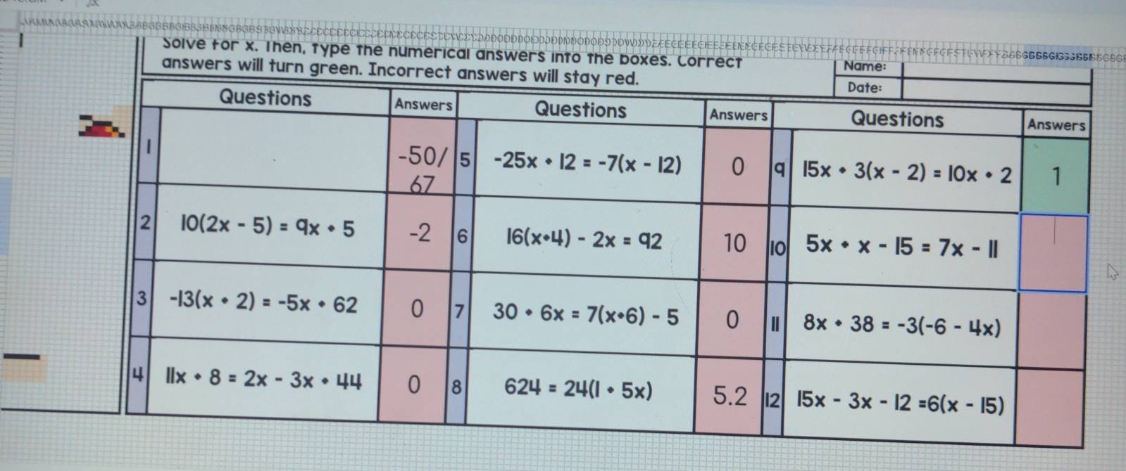 Solve for x. Th
G6G