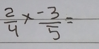  2/4 *  (-3)/5 =