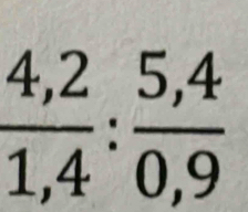  (4,2)/1,4  :  (5,4)/0,9 