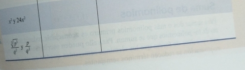 x^2y24x^2
 sqrt[3](p^3)/q^2  v  p/q^2 