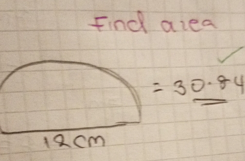 Find alea
=30.84