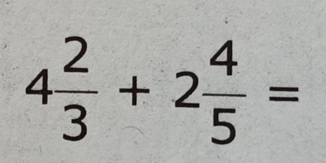 4 2/3 +2 4/5 =