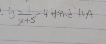 y= 1/x+5 to 4 fAnd 4A