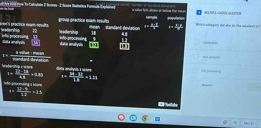 Solved: hat Are And How To Calculate Z Scores - Z Score Statistics ...