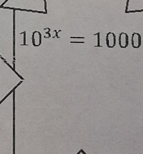 10^(3x)=1000